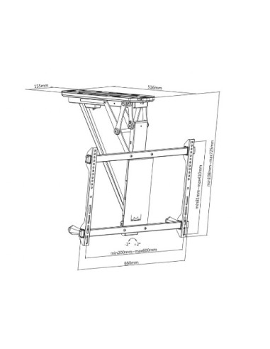 Soporte televisión techo motorizado de 32" a 70"