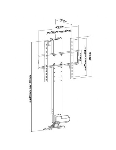 Soporte ocultación televisión motorizado mueble