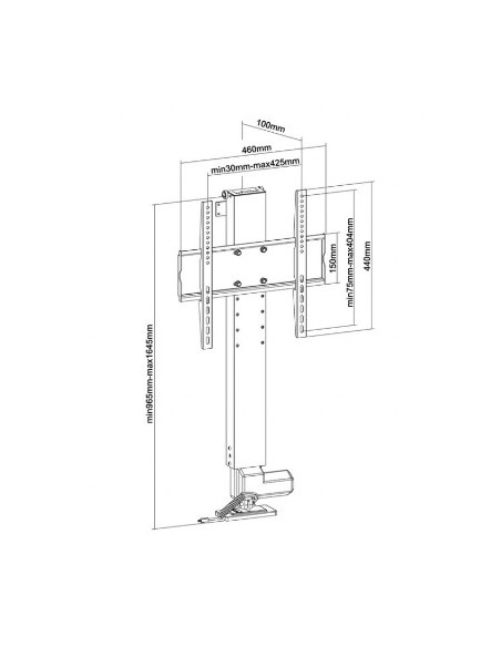 Soporte ocultación televisión motorizado mueble