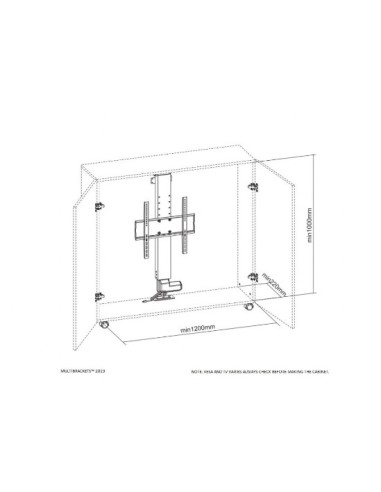 Soporte ocultación televisión motorizado mueble