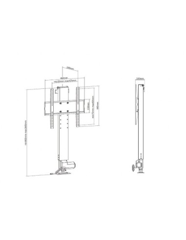 Soporte ocultación televisión motorizado mueble