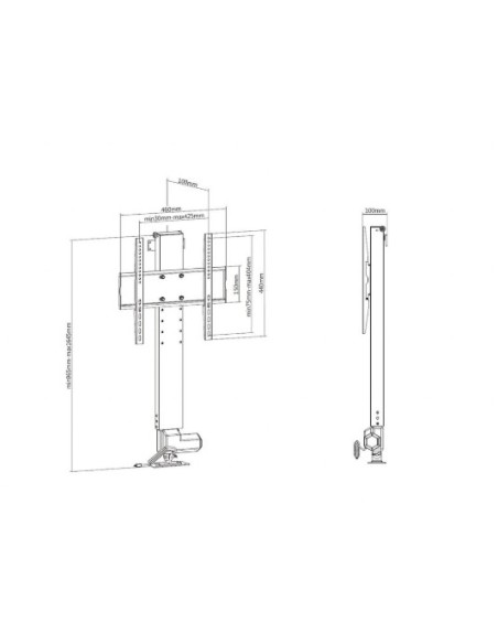 Soporte ocultación televisión motorizado mueble