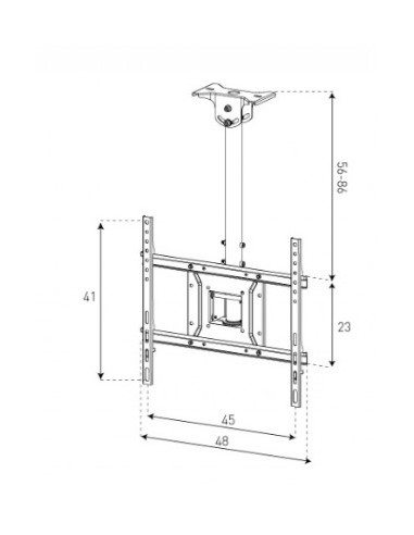 Soporte televisión techo de 32" a 50"