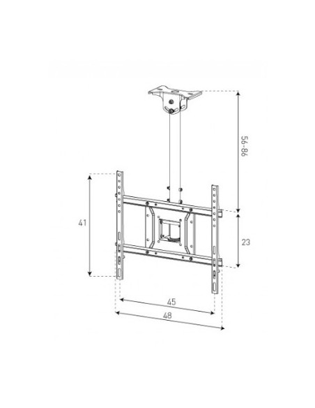 Soporte televisión techo de 32" a 50"