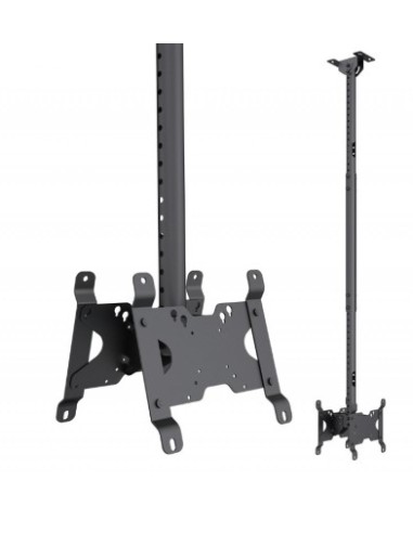 Soporte doble televisión techo negro de 24" a 42"