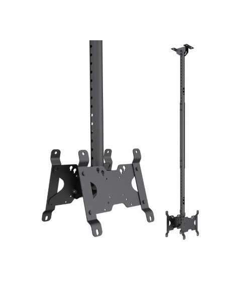 Soporte doble televisión techo negro de 24" a 42"