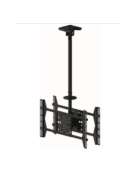 Soporte doble televisión techo negro de 55" a 70"