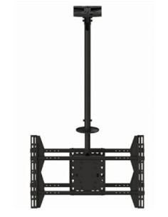 Soporte doble televisión techo negro de 55" a 70" 2