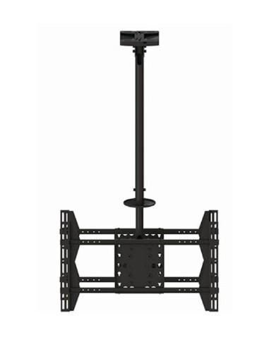 Soporte doble televisión techo negro de 55" a 70"