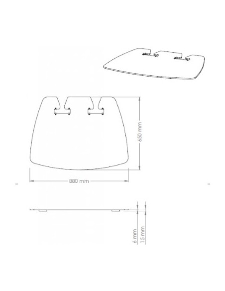Peana televisión con base de 70" a 110"