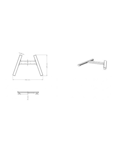 Peana televisión Large con base de 52" a 90"