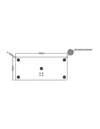 Peana telvisión Large negra de 32" a 65"