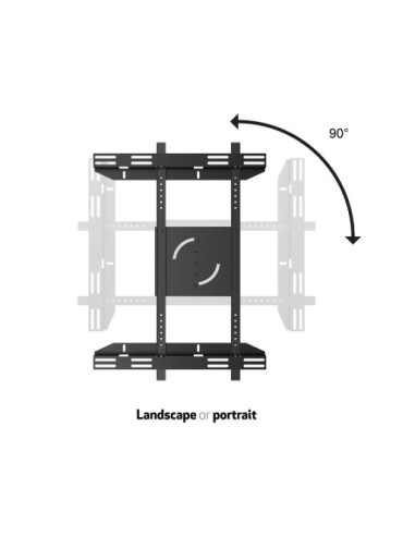 Peana stand televisión con giro y ruedas de 32" a 65"
