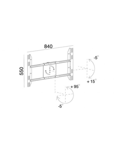 Peana stand televisión con giro y ruedas de 32" a 65"