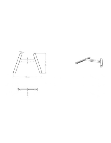 Peana stand televisión con estante y ruedas de 60" a 110"