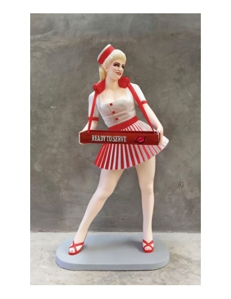 figura a tamaño real acomodadora cine vintage life size figure