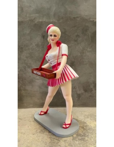figura a tamaño real acomodadora cine vintage life size figure