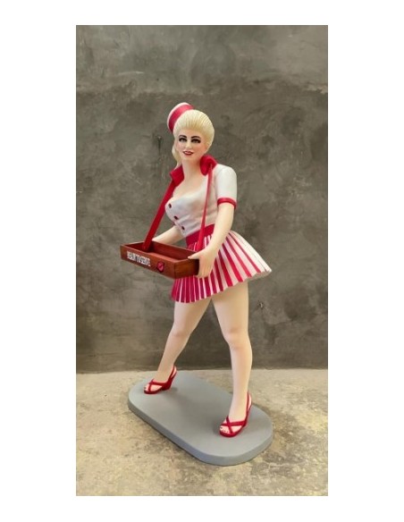 figura a tamaño real acomodadora cine vintage life size figure