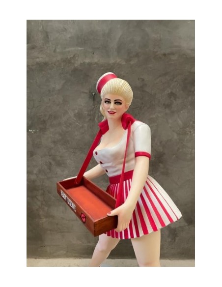 figura a tamaño real acomodadora cine vintage life size figure