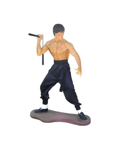 figura a tamaño real de bruce lee karate life size figure