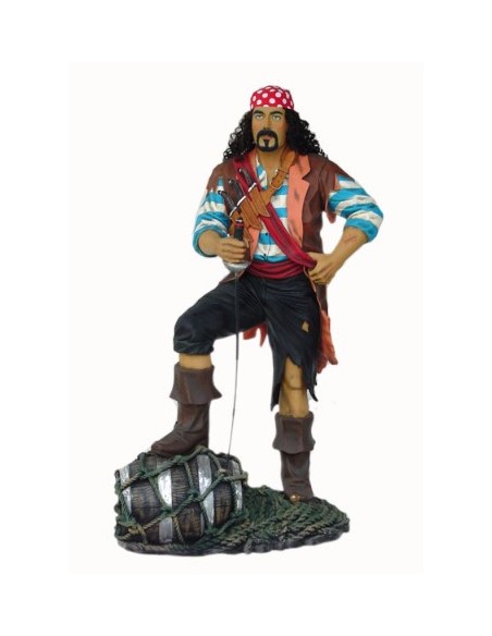 Pirata con barril de ron