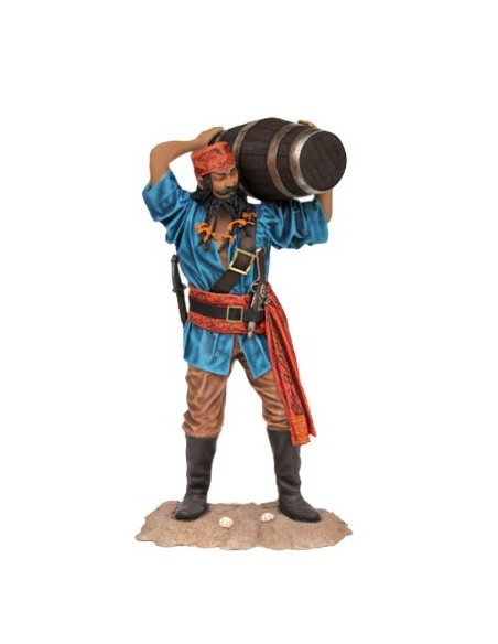 Pirata con barril de ron