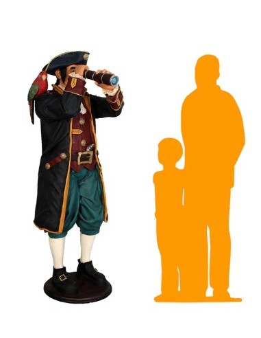 Capitán pirata con catalejo