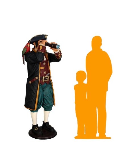 Capitán pirata con catalejo