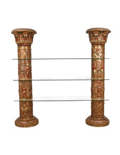 Columnas egipcias con estantes 2