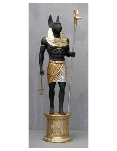 Dios egipcio Anubis "en pedestal"