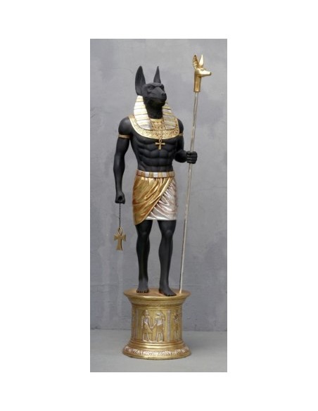 Dios egipcio Anubis "en pedestal"