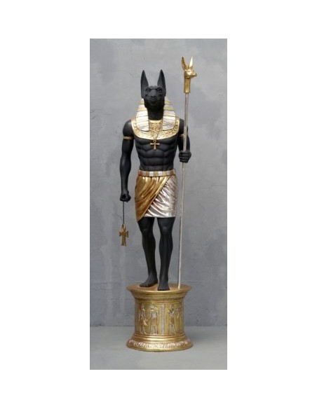 Dios egipcio Anubis "en pedestal"