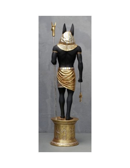 Dios egipcio Anubis "en pedestal"