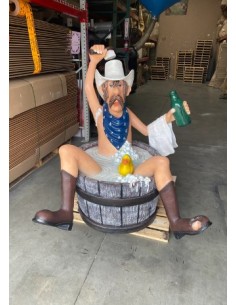 Cowboy bañándose 2