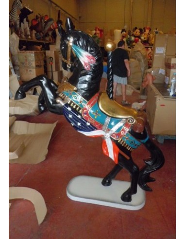 Caballito Carrusel Tiovivo negro