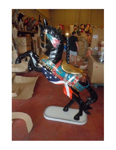 Caballito Carrusel Tiovivo negro