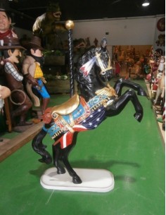 Caballito Carrusel Tiovivo negro 2