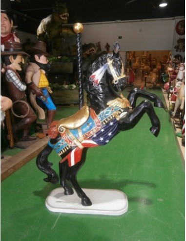 Caballito Carrusel Tiovivo negro