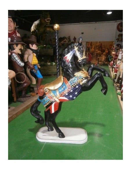 Caballito Carrusel Tiovivo negro
