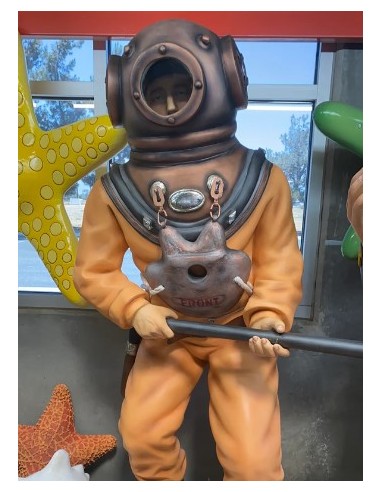 Buzo con escafandra clásico