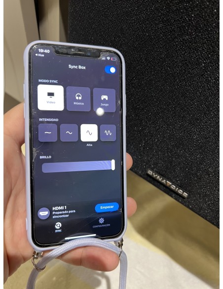 Cine en casa televisión Sony 4k B&W + Hue ambilight