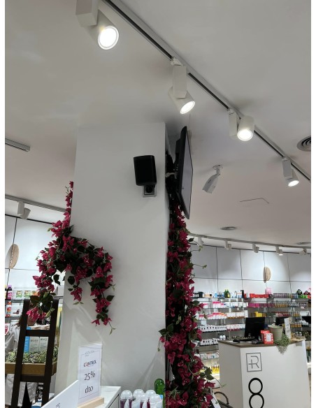 Sistema hilo musical con Sonos en farmacia