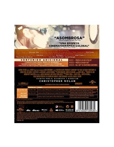 Oppenheimer 4K UHD (+ Blu ray + Blu ray extras)