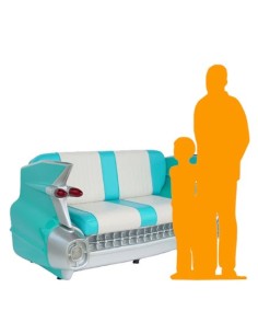 Sofa retro coche Chevy USA (turquesa) 2