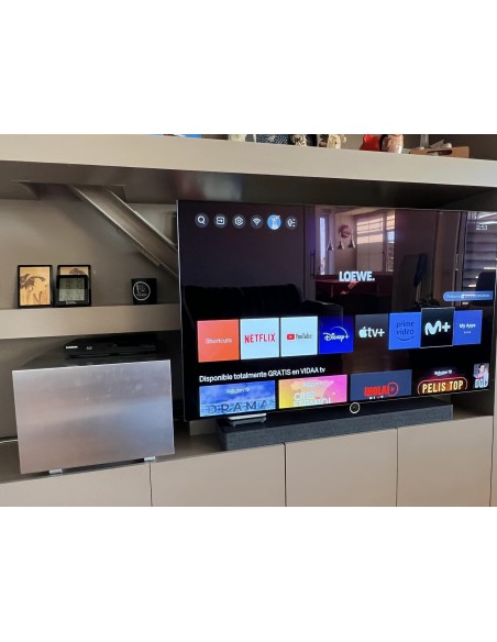 Cine en casa TV Loewe 4k + barra de sonido