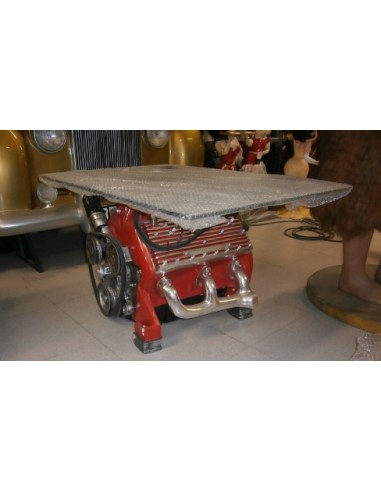 Mesa cristal motor V8