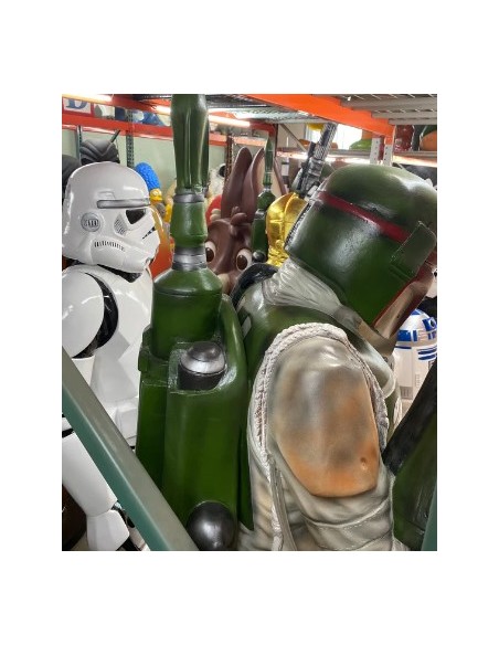 figura a tamaño real caza boba fett star wars life size figure