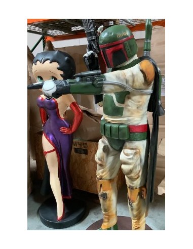 figura a tamaño real caza boba fett star wars life size figure