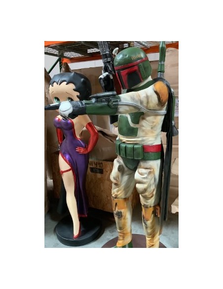 figura a tamaño real caza boba fett star wars life size figure