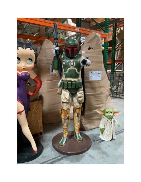 figura a tamaño real caza boba fett star wars life size figure